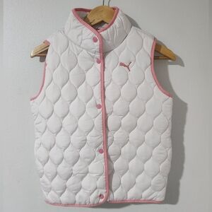 NEW Girls Puma Vest Pink & White Size Large (12-14)